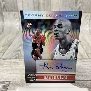 2020 21 Illusions Basketball Harold Miner Autograph Trophy Collection Card Heat